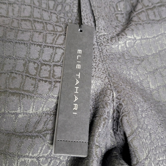 NWT Elie Tahari Azella Jean Crocodile Embossed Print Size 10 #429 - Picture 4 of 9